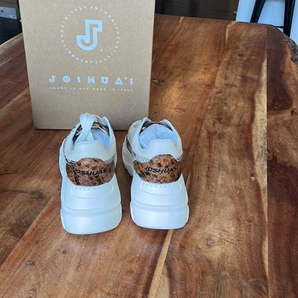 Joshua Sanders Mixed Leather Embossed Sneakers, Size 9.5 (EU 40) - Picture 4 of 6